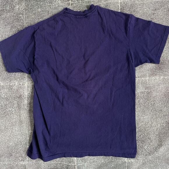 Men's Vintage 90s Hanes Aspen Colorado Purple Tribal Aztec Bear T Shirt Tee Sz L - Picture 5 of 5
